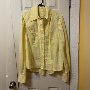 Vintage handmade western style collared button up